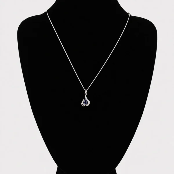 Collar de Plata 925 - Llama Azul