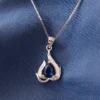 Collar de Plata 925 - Llama Azul