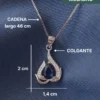 Collar de Plata 925 - Llama Azul