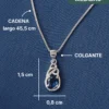 Collar de Plata 925 - Gota Entrelazada Azul