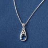 Collar de Plata 925 - Gota Entrelazada Azul