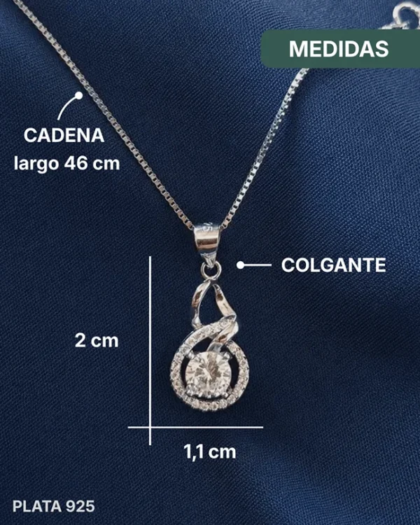 Collar de Plata 925 - Gota Entrelazada Plateada