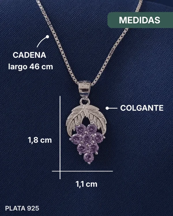Collar de Plata 925 - Racimo de Uvas