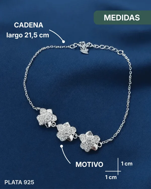 Pulsera de Plata 925 - Flores