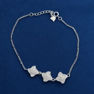 Pulsera de Plata 925 - Flores en Punta